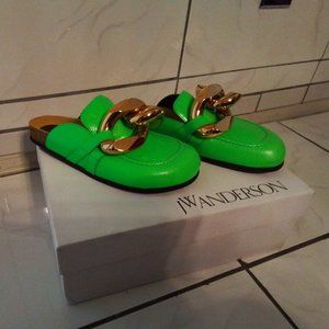 CHAIN LOAFER LEATHER MULES from the JW Anderson Collection.size 41       US 10